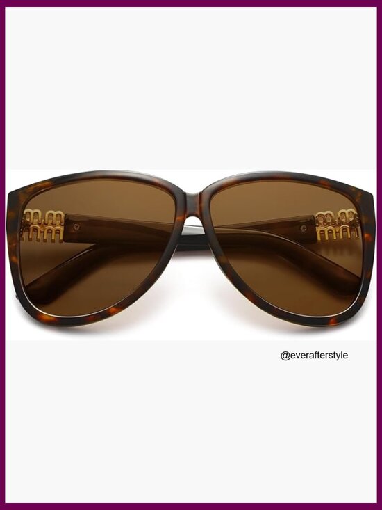 Oversized Retro Butterfly Sunglasses UV400 Protection Plastic Frame main image 5